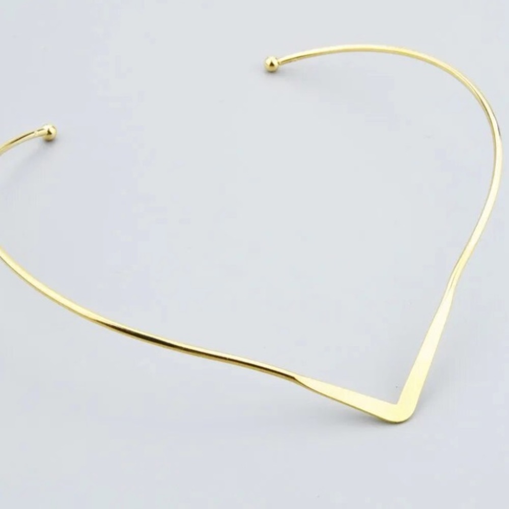Gold adjustable statement necklace - Picture 2 of 3